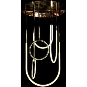 Lámpara  semi óvalos -D