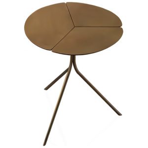 Mesa de centro dorada pequeña